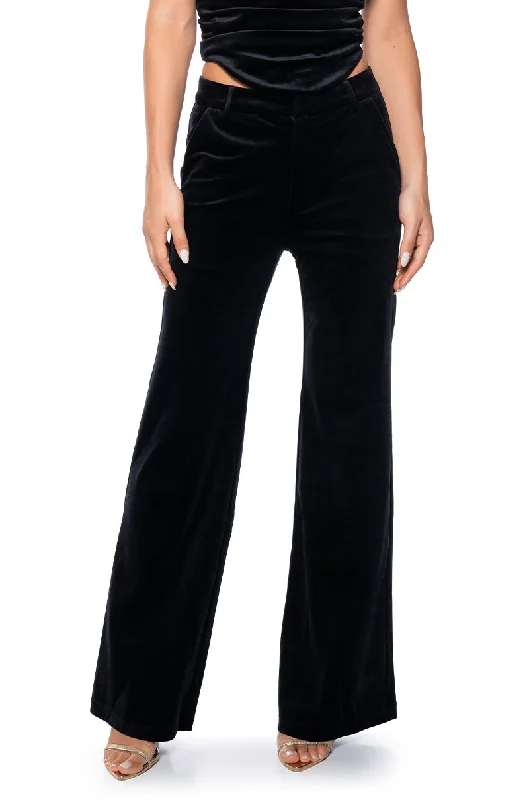 NIGHT MOVES VELVET WIDE LEG TROUSER