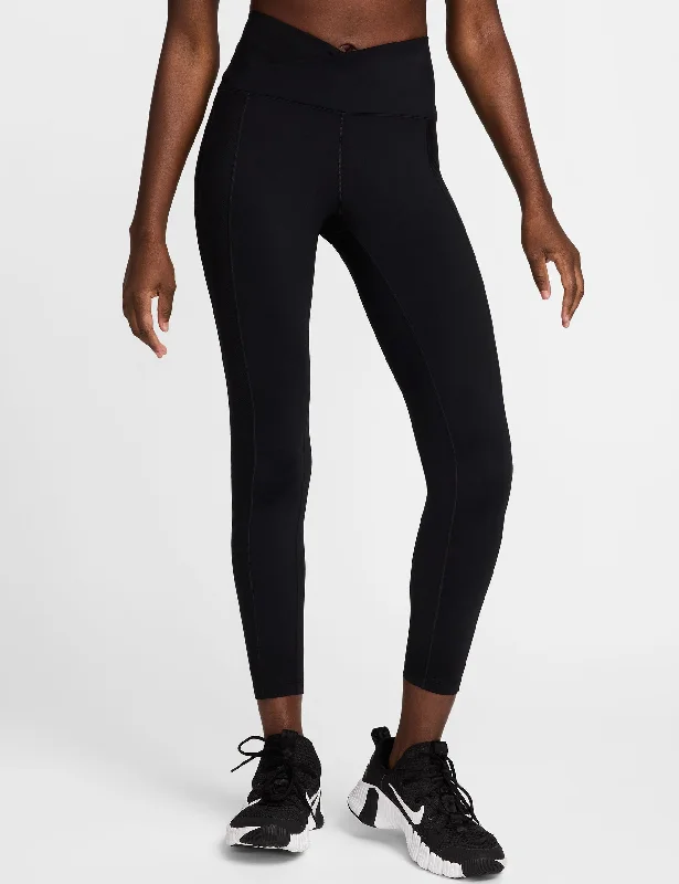 One Wrap High Waisted 7/8 Leggings - Black