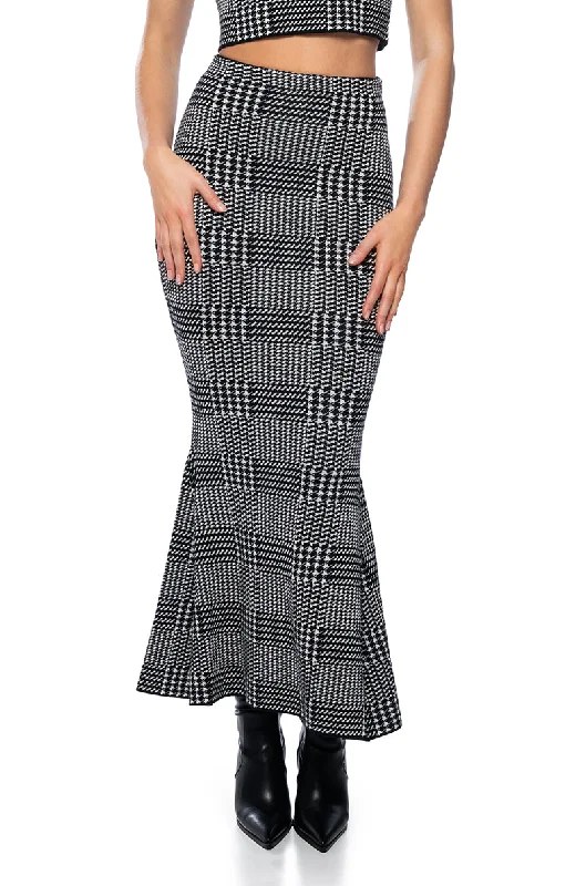 PLAID ABOUT YOU KNIT MERMAID MAXI SKIRT