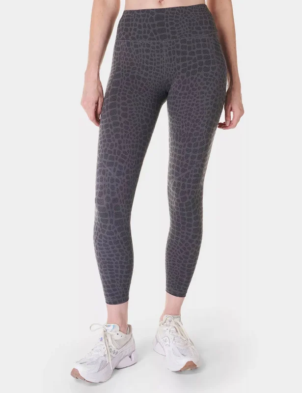 Power 7/8 Gym Leggings - Grey Croc Halftone Print