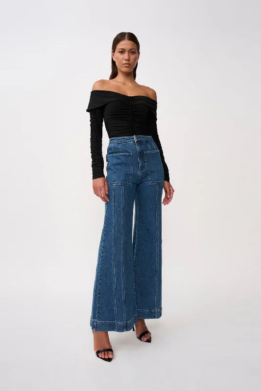 Della Denim Wide Leg Jean | Final Sale - Blue Wash