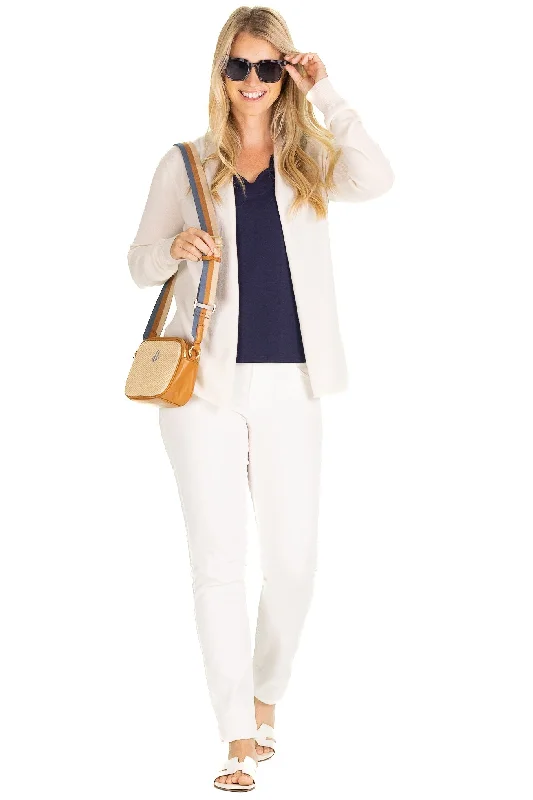 The 100% Cashmere Maeve Mini Duster Sweater in White